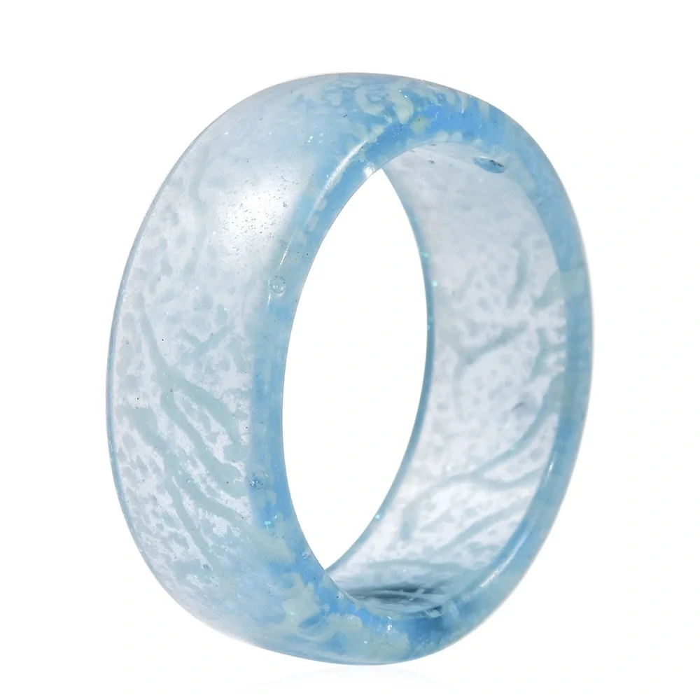 Blue Resin Band Ring